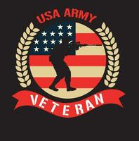 Stati Uniti d'America esercito veterano maglietta vettore