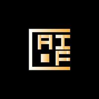 aif lettera logo vettore disegno, aif semplice e moderno logo. aif lussuoso alfabeto design