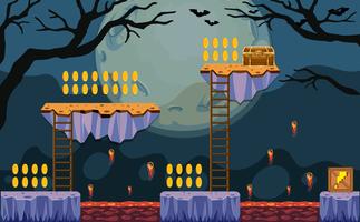 Modello di gioco con tema di Halloween vettore