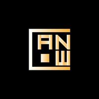 anw lettera logo vettore disegno, anw semplice e moderno logo. anw lussuoso alfabeto design