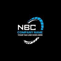 nbc lettera logo vettore disegno, nbc semplice e moderno logo. nbc lussuoso alfabeto design