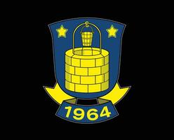 brondby Se club logo simbolo Danimarca lega calcio astratto design vettore illustrazione con nero sfondo