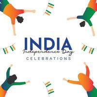 modello di banner per il giorno dell'indipendenza dell'india. vettore