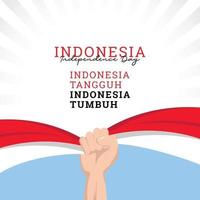 modello di banner festa dell'indipendenza dell'indonesia. vettore