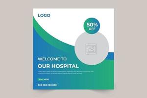 design di banner medico in stile creativo per la tua promozione, assistenza sanitaria vettore