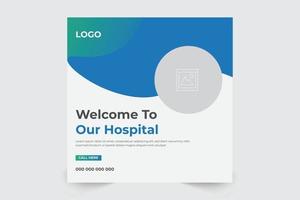 design di banner medico per la tua promozione, assistenza sanitaria, clinica vettore