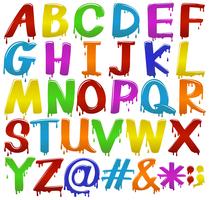 Lettere colorate arcobaleno dell&#39;alfabeto vettore