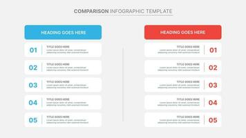 confronto Infografica design modello vettore