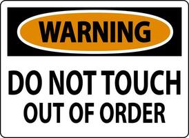 avvertimento cartello fare non toccare - su di ordine vettore