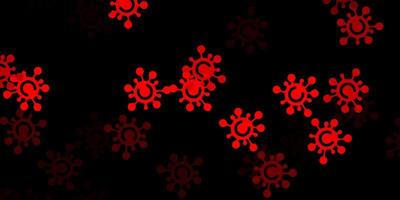 trama vettoriale rosso scuro con simboli di malattia.