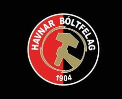 havnar Boltfelag torshavn club logo simbolo Faroe isole lega calcio astratto design vettore illustrazione con nero sfondo
