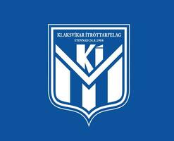 ki klaksvik club logo simbolo Faroe isole lega calcio astratto design vettore illustrazione con blu sfondo