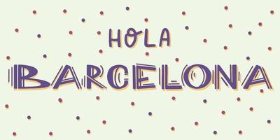 Barcellona manoscritta nome della città. calligrafia moderna scritte a mano