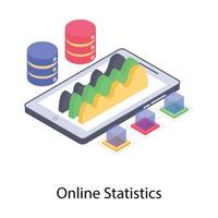 concetti di statistiche online vettore