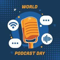 giornata mondiale del podcast vettore