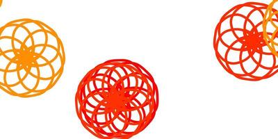 layout vettoriale arancione chiaro con forme circolari.