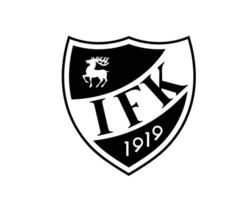 ifk mariehamn club logo simbolo nero Finlandia lega calcio astratto design vettore illustrazione