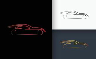 set di modelli di progettazione del logo dell'auto sportiva vettore