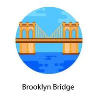 sospensione del ponte di Brooklyn vettore