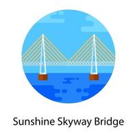 sole skyway bridge vettore