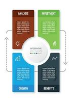 modello di infografica concetto di business con diagramma. vettore