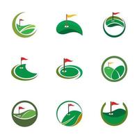 modello di logo di golf vettore