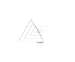 vettore di linea triangolare. forma geometrica. segno del logo
