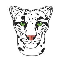 gatto selvatico, irbis, leopardo, barre di neve vettore
