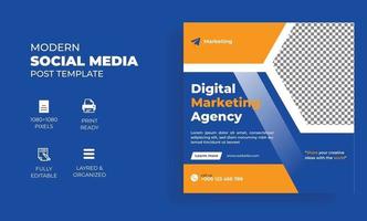 agenzia di marketing digitale post banner sui social media vettore