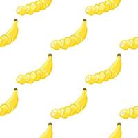 illustrazione sul tema grande banana colorata senza cuciture vettore