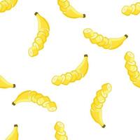 illustrazione sul tema grande banana colorata senza cuciture vettore