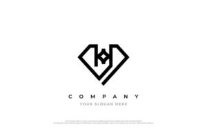 lettera h diamante logo design vettore