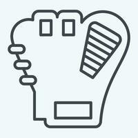 icona sintetico baseball guanto. relazionato per baseball simbolo. linea stile. semplice design modificabile. semplice illustrazione vettore