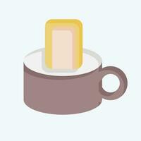 icona zuppa. relazionato per prima colazione simbolo. piatto stile. semplice design modificabile. semplice illustrazione vettore