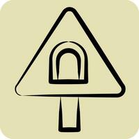 icona tunnel strada. relazionato per strada cartello simbolo. mano disegnato stile. semplice design modificabile. semplice illustrazione vettore