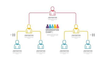 Infografica modello per organizzazione grafico con attività commerciale avatar icone. vettore Infografica per attività commerciale.