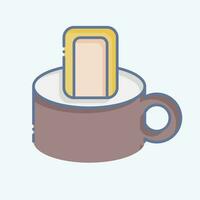 icona zuppa. relazionato per prima colazione simbolo. scarabocchio stile. semplice design modificabile. semplice illustrazione vettore