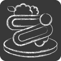 icona spaghetti. relazionato per prima colazione simbolo. gesso stile. semplice design modificabile. semplice illustrazione vettore