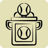 icona baseball benna. relazionato per baseball simbolo. mano disegnato stile. semplice design modificabile. semplice illustrazione vettore
