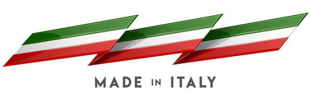 fatto nel Italia, colorato simbolo con italiano tricolore .vettore icona vettore