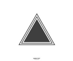 vettore di linea triangolare. forma geometrica. segno del logo
