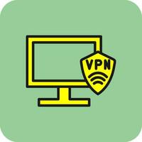 vpn impostare vettore icona design