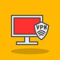 vpn impostare vettore icona design