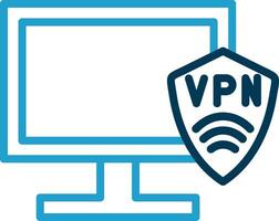 vpn impostare vettore icona design