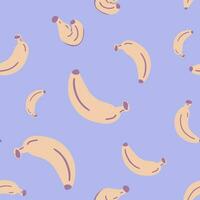 Groovy Banana mano disegnato blu senza soluzione di continuità modello vettore