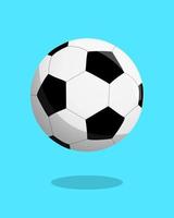 pallone da calcio su sfondo blu. illustrazione vettoriale eps dell'icona di calcio