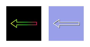 unico sinistra freccia vettore icona