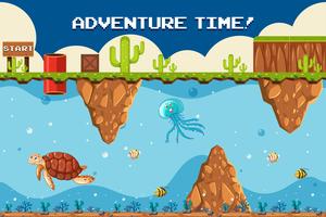 Adventure Game Underwater Theme presso Start Point vettore