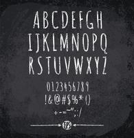 Illustrazione vettoriale di alfabeto col gesso