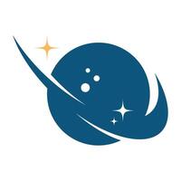 spazio pianeta icona logo design vettore